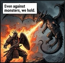 Even against monsters, we hold.